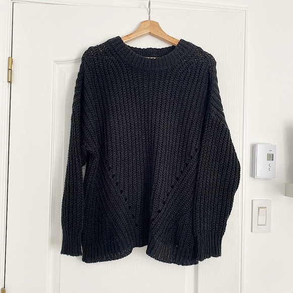 AMERICAN EAGLE | Black chunky knit sweater - Picture 1 of 6
